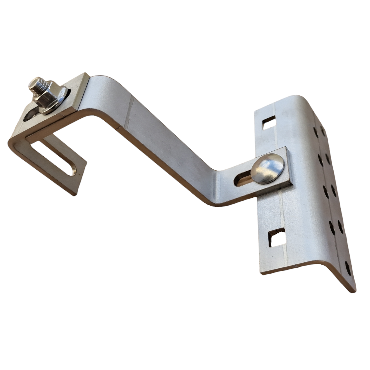 Dachhaken 3-fach-verstellbar für Photovoltaik-Module – TÜV-zertifizierte Dachhaken für Ziegeldach 140mm (90°)