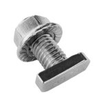 Edelstahl Hammerkopfschraube M10x25 + Sperrzahnmutter